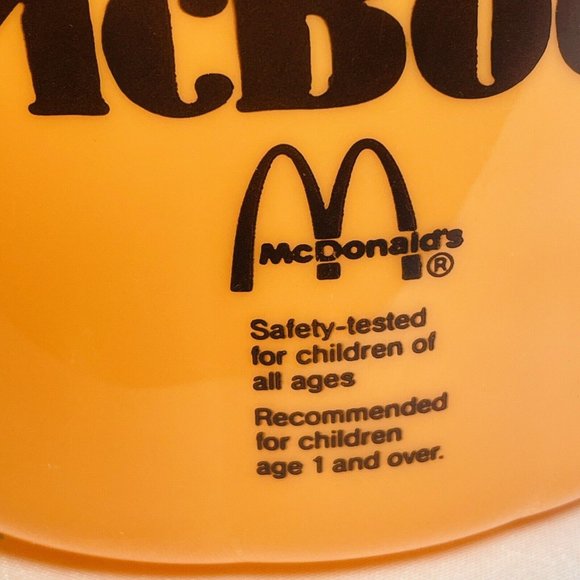 Vintage Pail McDonalds MCBOO Orange Halloween PUMPKIN BUCKET Happy Face NO LID - Picture 9 of 9